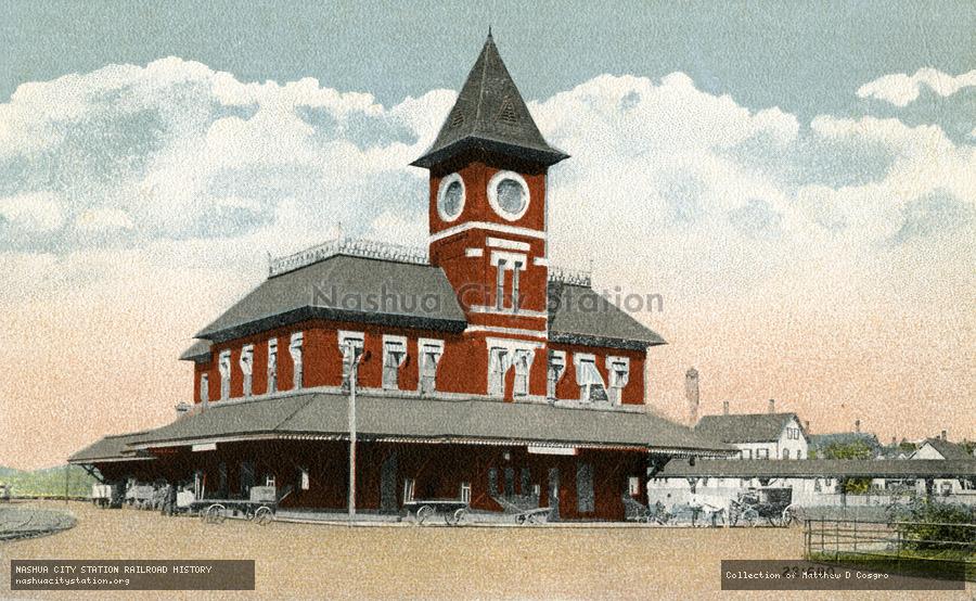 Postcard: Union Station, Nashua, N.H.